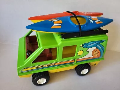Buy Vintage 1977 FISHER PRICE Adventure People Green Daredevil Sports Van & 2 Kayaks • 24.99£