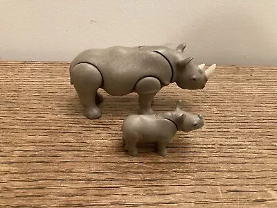 Buy Playmobil Safari Zoo Animals: Rhinoceros And Baby • 12£