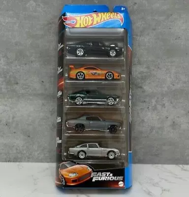 Buy Hot Wheels Fast And Furious 5 Pack Supra Mustang Charger DB5 Chevelle HLY70 • 12.99£