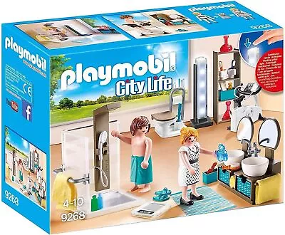 Buy Playmobil 9268 City Life Bathroom With Working Lights, Fun Imaginative Role-Play • 19.99£