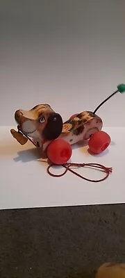 Buy Vintage Retro 1965 Fisher Price Little Snoopy Wooden Pull Along Dog With Shoe • 10£