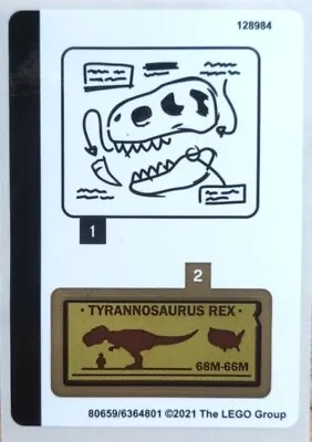 Buy Lego STICKER SHEET ONLY For Lego Set 76940 T. Rex Dinosaur Fossil Exhibition • 3.49£