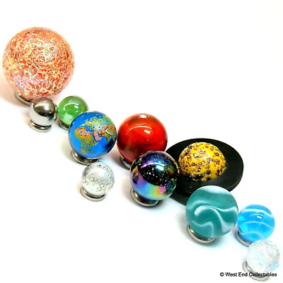 Buy Solar System Model Orrery Display Marbles Glass Planets Set - Space Science Art • 34.99£