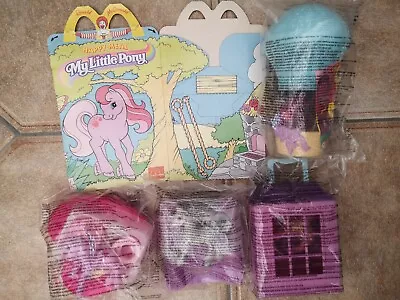 Buy McDonald's My Little Pony 1999 Full Set Of 4 Happy Meal Toys MIP + Box • 14.99£