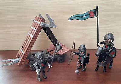 Buy Playmobil 4869 Complete - Falcon Knights Battering Ram - Black Horse • 12£