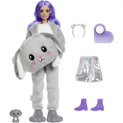 Buy Barbie Cutie Reveal Doll With Puppy Plush And Grey Bunny Costume & 10 Surprises • 28.99£