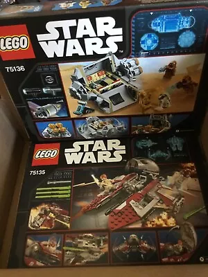 Buy LEGO DISNEY Star Wars Lot 2 Sealed 75136 75135 Obi-Wan’s Jedi Interceptor Droid  • 109.46£