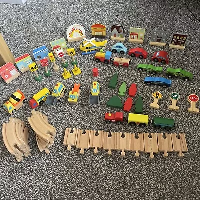 Buy Wooden Train Tracks Big Jigs Hot Wheels And Carousel Bundle 60+ Pieces • 8£