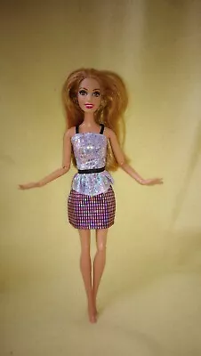 Buy Barbie Dolls Clothing 2pcs Set Fashionistas Party Outfit Glitter Skirt Shirt K09 • 3.41£