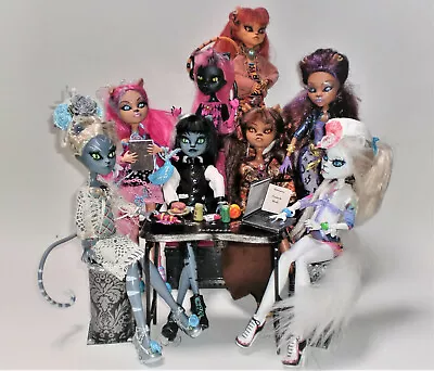 Buy Each Monster High Doll Repaint  Cat Gang  Caty, Meowlody, Clawdeen, Clawd, Toralei • 61.90£