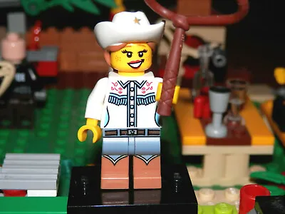Buy Lego Minifigures - Series 8 - The Cowgirl - Lego Mini Figure With Base • 4.25£