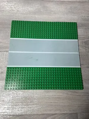 Buy Vintage LEGO 10” X 10” Base Road Plate Green With Straight Grey Street/Runway • 11.99£