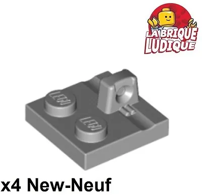Buy Lego 4x Hinge Flat Plate 2x2 Locking Grey/ Light B Gray 92582 New • 1.60£