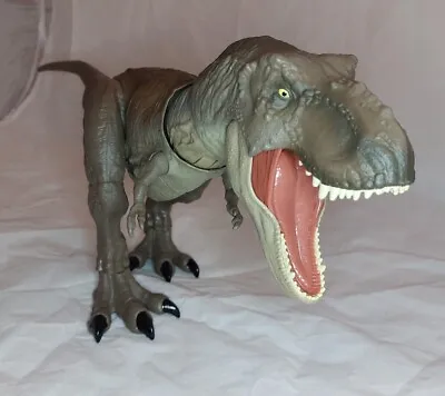 Buy Jurassic World Large  Tyrannosaurus Rex Bite 'N Fight T Rex Toy Mattel 2018 24” • 9.99£