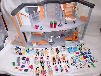 Buy Playmobil City - Hospital Clinic With Loads Of Medical Furniture + People- VGC • 50.95£