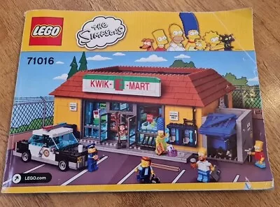 Buy Lego Simpsons Kwik E Mart 71016 Instruction Manual Only - Good Used Condition • 24.99£