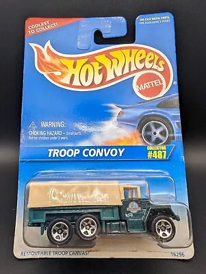 Buy Hot Wheels #487 Troop Convoy Lorry Truck Transporter Vintage 1995 Release L37 • 6.95£