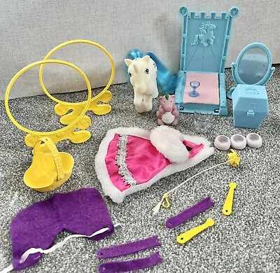 Buy Bundle Vintage My Little Pony G1 Majesty Spike Castle Accessories Outfits Throne • 74£