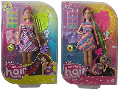 Buy Mattel Barbie Totally Hair Star Doll HCM89 Blonde HCM90 Colorful Dress Comb (Selection • 23.20£