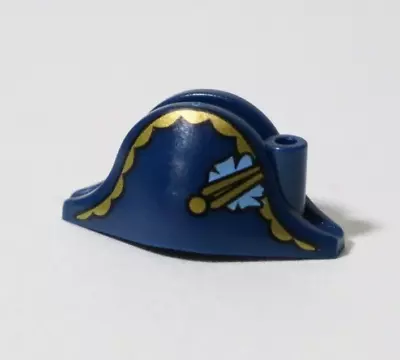 Buy LEGO Pirates Admiral Bicorne Hat Part 70412 Governor Minifigure Dark Blue Hat • 3.99£