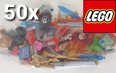 Buy 50 X LEGO Genuine City Ninjago Minifigure Accessories Weapons & More Lot Bundle • 4.99£