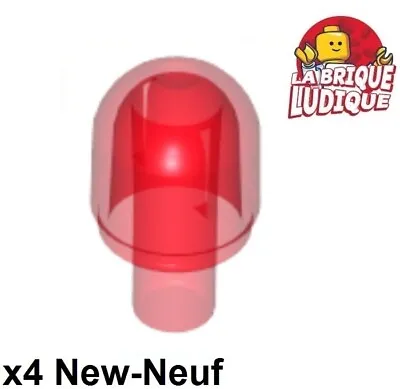 Buy LEGO 4x Light Gyrophare Light Clear Red/Trans Red Bulb Cover 58176 NEW • 1.24£