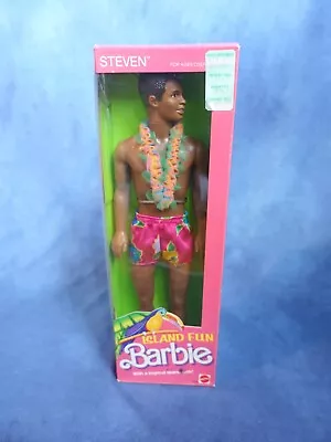 Buy ♡ BARBIE ♡ Island Fun Steven  Black / AA  ♡ NRFB In Original Packaging ♡ 1987 #4093 Ken • 82.24£
