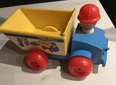 Buy Vintage Fisher Price Tipper Truck 1980’s Push Along VGC • 9.99£