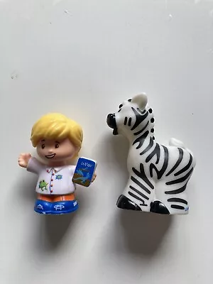 Buy FISHER PRICE LITTLE PEOPLE FIGURE GIRL With DINOSAUR BOOK & ZEBRA, See Pictures. • 9.99£