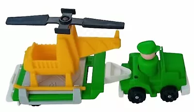 Buy Vintage Fisher Price Little People ~ #344 LITTLE TRUCK RIGS - COPTER RIG 1981-84 • 19.99£