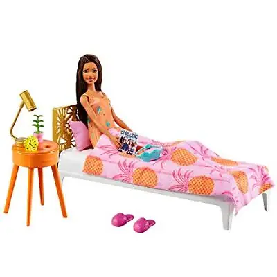 Buy Barbie Bed And Night Stand Set [Dress Doll] [doll, Accessory Set] [3 Years Old • 84.65£