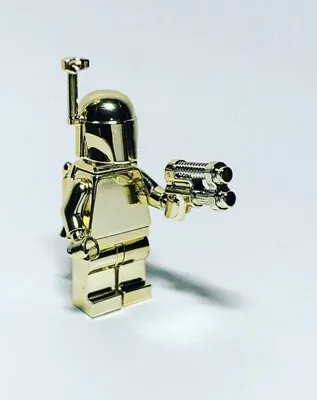 Buy Lego Chrome Gold Plated Mandalorian Boba Jango Fett Star Wars Mini Figure New!! • 99.95£