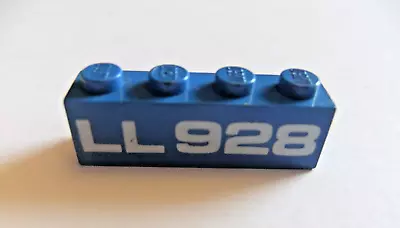 Buy Vintage Lego Blue 1x4 Brick White LL928 Print Part Of Space Set 928 497 • 5.99£