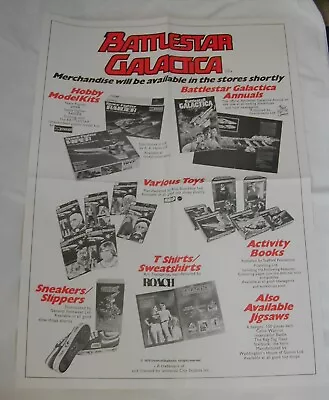 Buy Battlestar Galactica 1978 Promo Poster Mattel Toys, Monogram Model Kits, Annuals • 22£