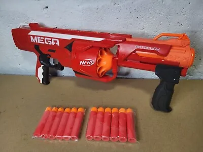Buy NERF Mega Series RotoFury Blaster 10-Shot Rapid Fire Pump Action Shotgun Bullets • 8.99£