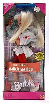 Buy 1997 March Of Dimes Walk America Barbie Dolls / Special Edt / Mattel 18506, Original Packaging • 38.85£