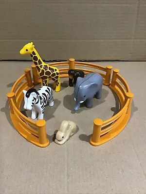 Buy Playmobil 123 Zoo Safari Animals Fence Bundle Giraffe Monkey Zebra Elephant Etc • 4.99£