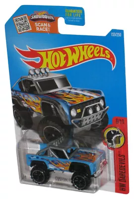 Buy Hot Wheels HW Daredevils 8/10 (2015) Blue Custom Ford Bronco Toy Truck 153/250 • 13.28£