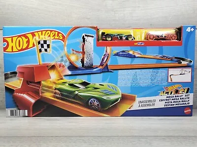 Buy Hot Wheels Action Mega Rally Set Track Includes 2 Die Cast Model Cars Mattel • 24.99£