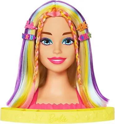 Buy Barbie Doll Deluxe Styling Head With Color Reveal Accessories And Straight... • 59.84£