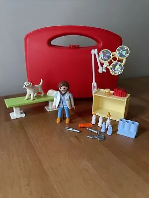 Buy Playmobil Vet Clinic 5653 Set With Red Carrying Case (Incomplete) • 5.47£