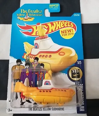 Buy Hot Wheels New For 2014 The Beetles Yellow Submarine HW Screen Time Long 225/250 • 9.99£