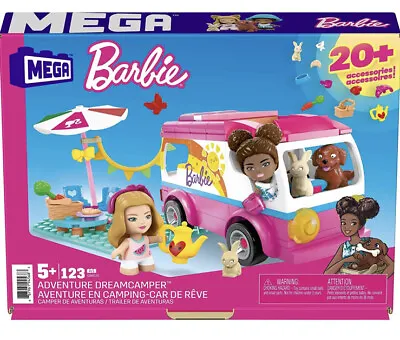 Buy MEGA BLOKS - Barbie Adventure DreamCamper Building Set With 123 Bricks • 16.99£