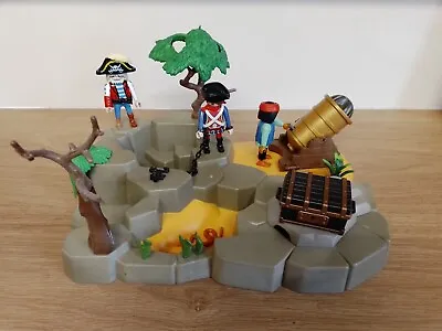 Buy Playmobil Pirate Island Starter Set 3127 COMPLETE Prisoner, Gold, Firing Cannon • 17.50£
