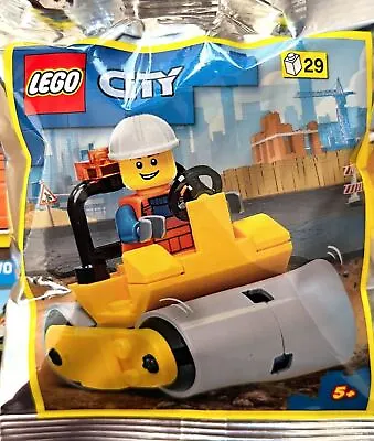 Buy LEGO City Worker With Road Roller Foil Pack Set 952210 (Bagged) • 5.95£