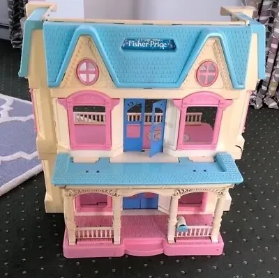 Buy Vintage Fisher Price Loving Family Dream Doll House Inc Family Furniture • 50£