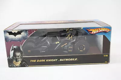 Buy Hot Wheels The Dark Knight Batmobile 1:18 Diecast Model N2480 DC Comics Boxed • 11.50£