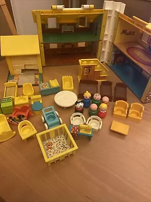 Buy Vintage Fisher Price 1969 #952 Play Family House Playset With Accessories • 24.99£