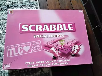 Buy Mattel Pink Scrabble Breast Cancer Special Edition Board Tile Game Complete Vgc • 12.99£