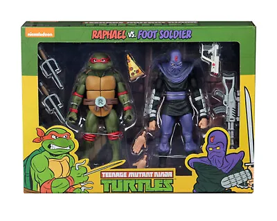 Buy Raphael Vs Foot Soldier 2-Pack Teenage Mutant Ninja Turtles TMNT Figure NECA • 192.63£
